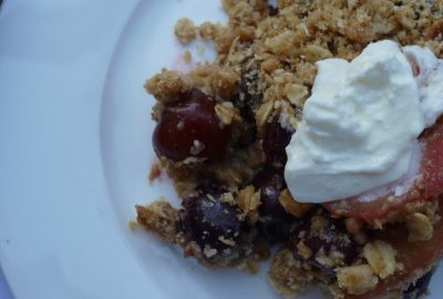 Cherry and Apple Crumble